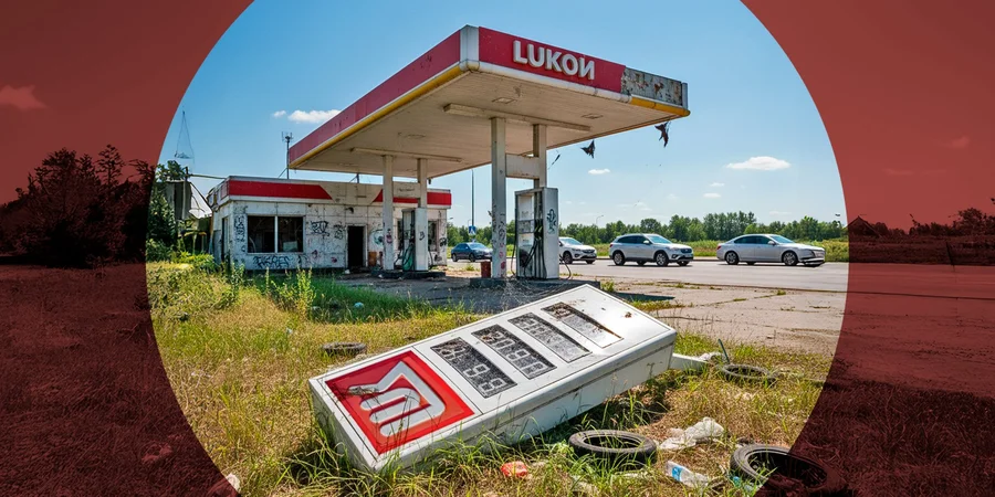 Російський Lukoil потрапив під санкції, активи компанії за кордоном планується продати (Фото: Колаж NV)